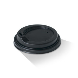 8oz PS Sipper Spout Lid / Black - 1000 pcs  1000 pcs