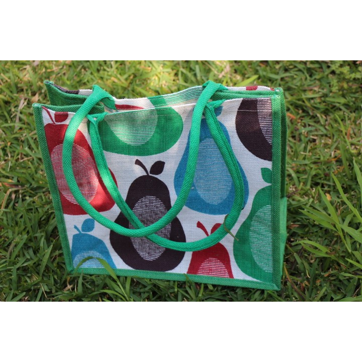 Jute Designer Bag (Fruit Design) - 34X34X20