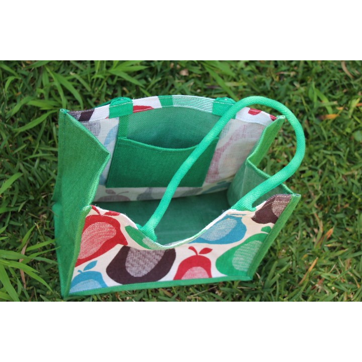 Jute Designer Bag (Fruit Design) - 34X34X20