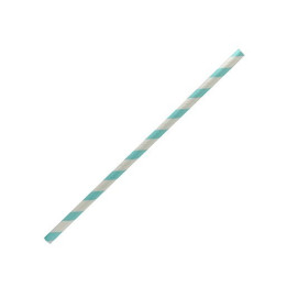 Regular Paper Straw Blue Stripe  2500 pcs