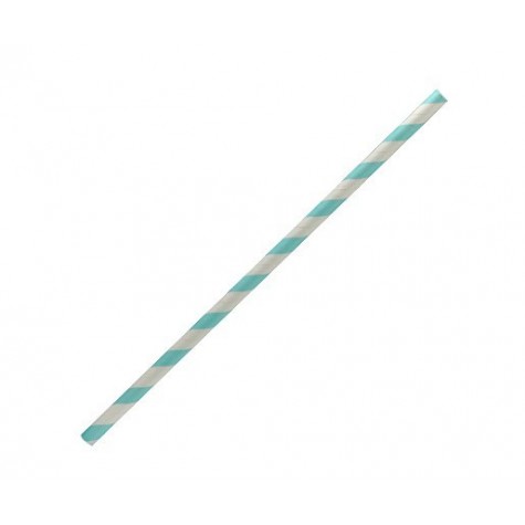 Regular Paper Straw Blue Stripe  2500 pcs