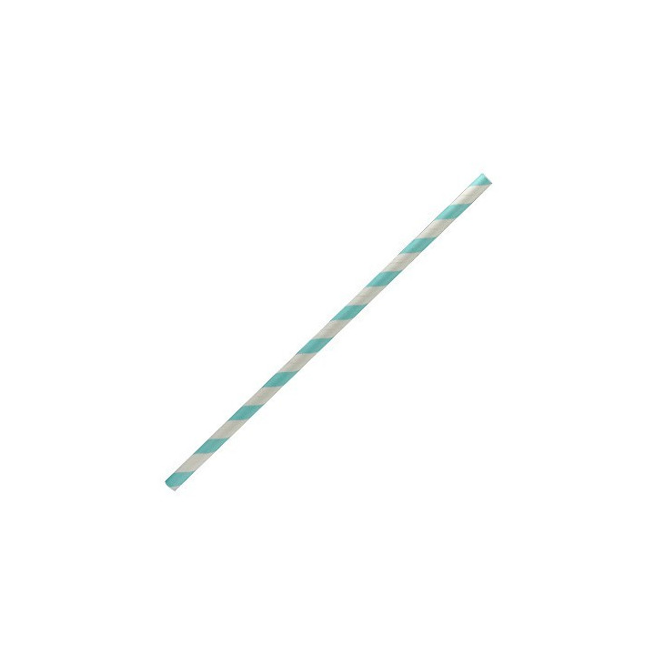 Regular Paper Straw Blue Stripe  2500 pcs