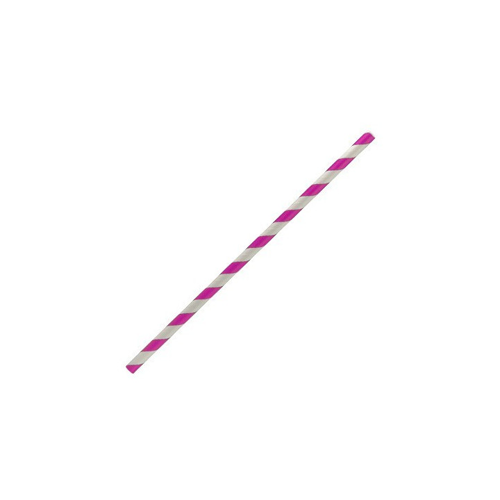 Regular Paper Straw Pink Stripe  2500 pcs