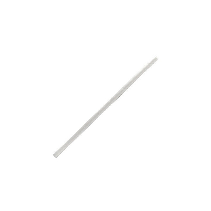 Cocktail Paper Straw White  2500 pcs