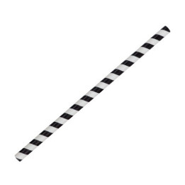 Jumbo Paper Straw Black Stripe  2500 pcs