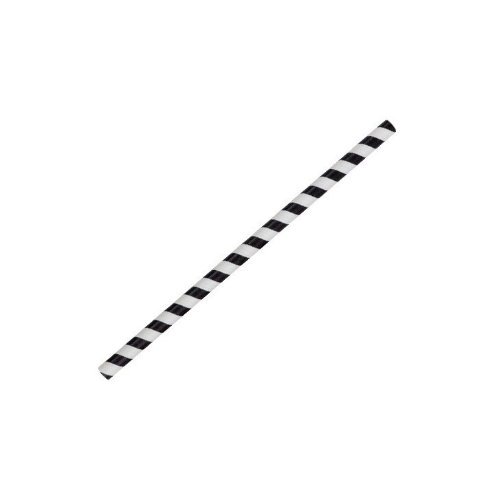 Jumbo Paper Straw Black Stripe  2500 pcs