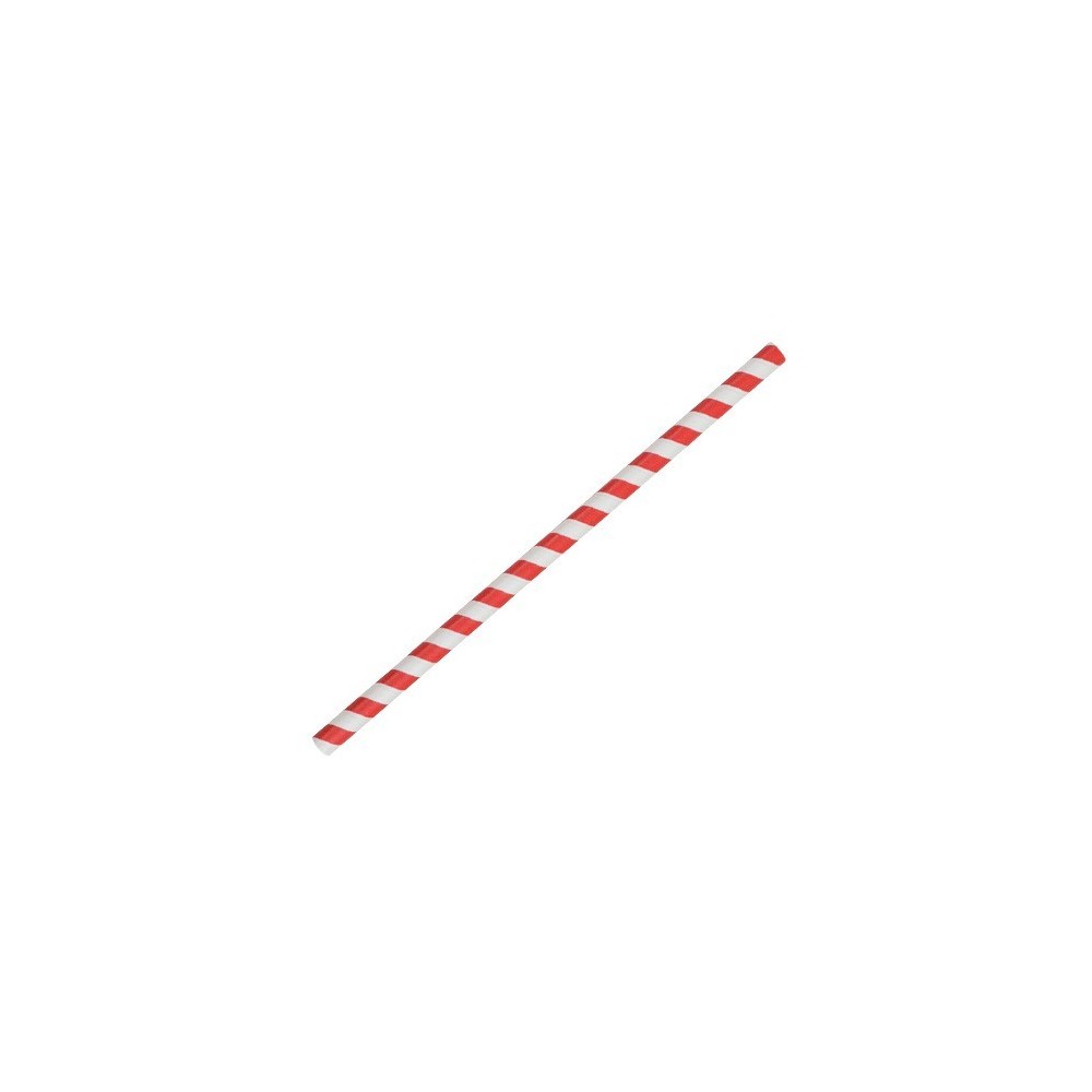 Jumbo Paper Straw Red Stripe  2500 pcs