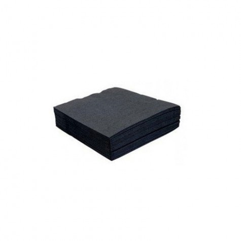 Black 2ply Cocktail Napkin -1/4 fold  2000 pcs