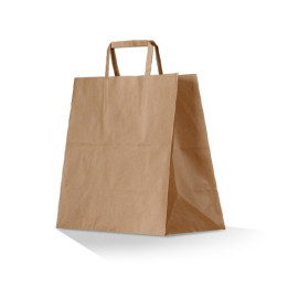 Medium Brown Kraft Bag / Flat paper handle  200 pcs