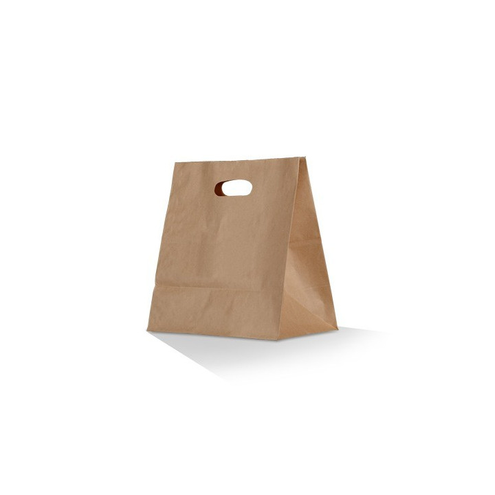 Small Brown Kraft Bag / Die-Cut handle  250 pcs