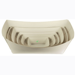 Takeaway White Cardboard Tray 55x55x25  900 pcs