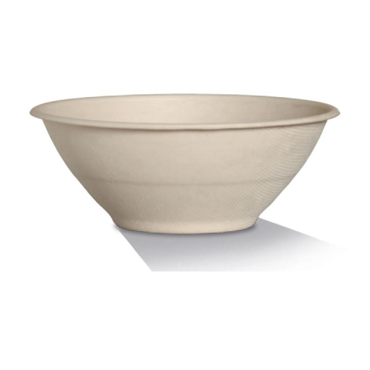 40oz Sugarcane Bowl Natural Brown - Universal Lid Option  500 pcs
