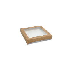 Square Catering Tray Lid - Small PLA Window  100 pcs