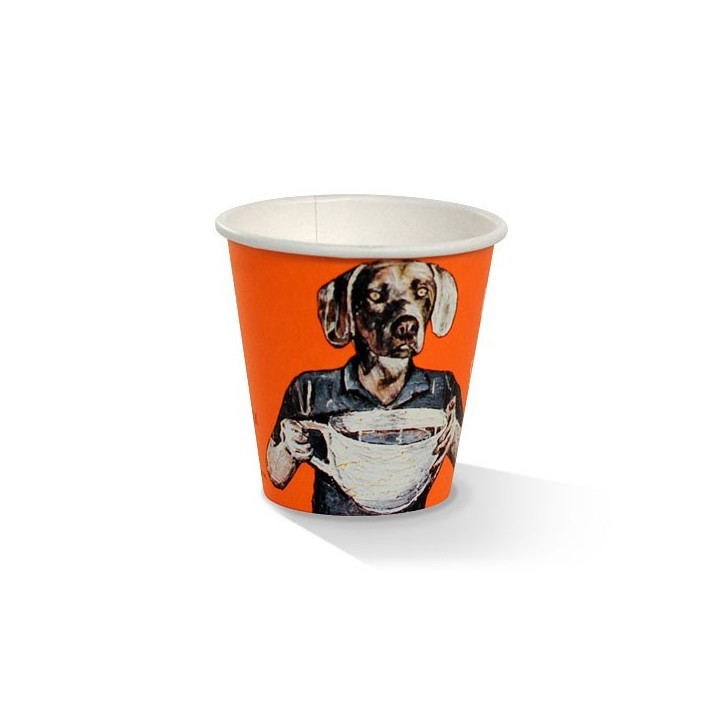 6oz PLA Single Wall Coffee Cup Art-Print  1000 pcs
