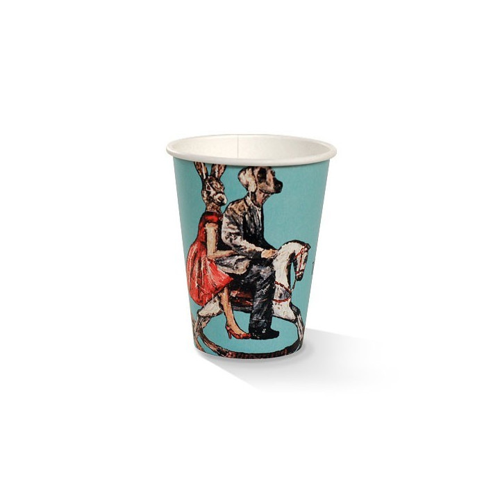 12oz PLA Single Wall Coffee Cup Art-Print  1000 pcs