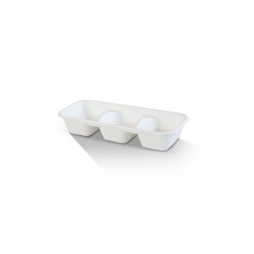 3 Compartment Biodegradable Takeaway Tray - Lids Optional  400 pcs