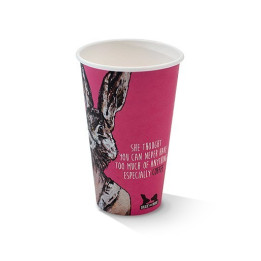 16oz PLA Single Wall Coffee Cup Art-Print  1000 pcs