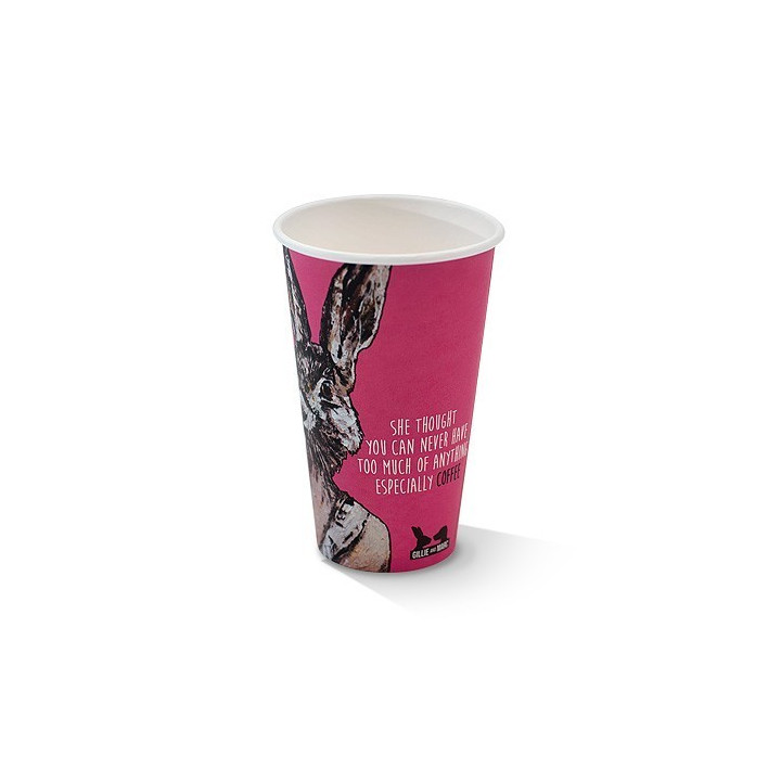 16oz PLA Single Wall Coffee Cup Art-Print  1000 pcs