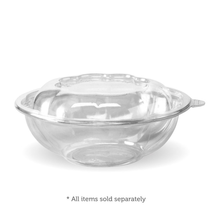 24oz (840ml) Salad Bowl Bioplastic Clear  450 pcs