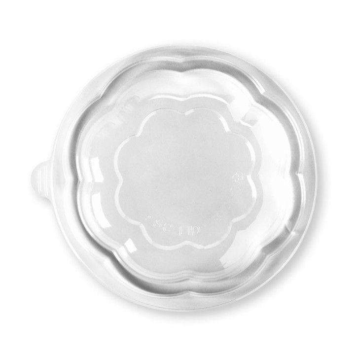 Lid for 24 & 32oz Salad Bowls Bioplastic Clear  450 pcs