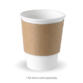 8oz Coffee Cup Sleeve - Kraft  1000 pcs