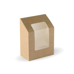 Sandwich & Wrap Wedge - Printed Kraft  600 pcs