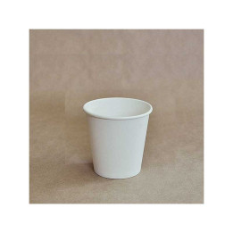 6oz (80mm) Single Wall Coffee Cup 1000pc - Plain White