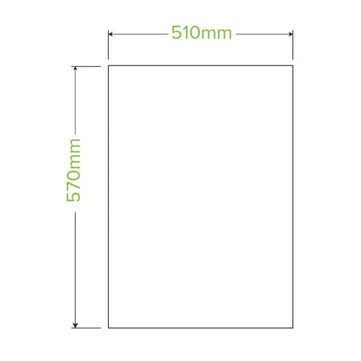 30L Bioplasitc Bin Liner - 570x510mm - 0.018mm thick - 40 rolls of 25 - Green  1000 pcs