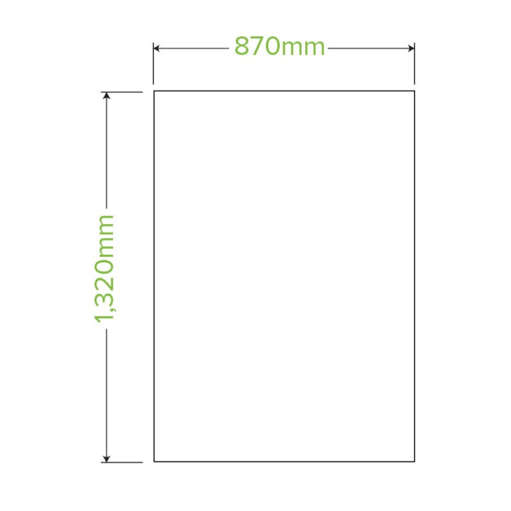 120L Bioplasitc Bin Liner - 1320x870mm - 0.023mm thick -  144 pcs
