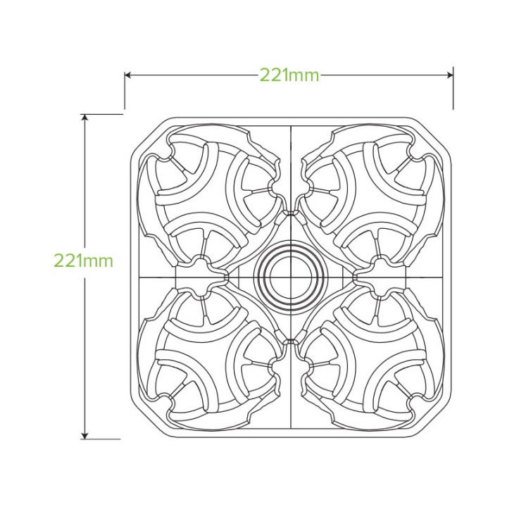 4 Cup Natural Coffee Cup Carry Tray  300 pcs