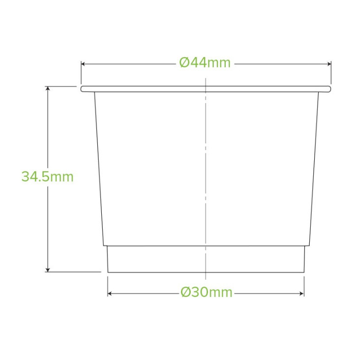 Wholesale Bulk Buy 30ml Bioplastic Sample Tester Cup Clear  3000 pcs