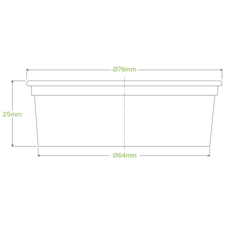 60ml Bioplastic Sauce Cup Clear  2000 pcs
