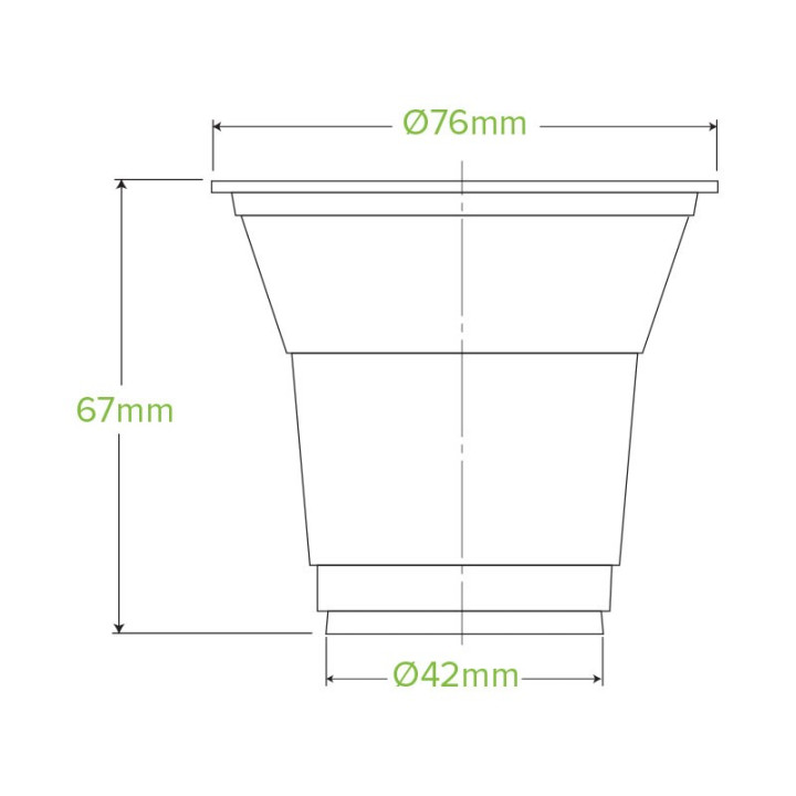 150ml cup - BioPak branded clear  2000 pcs