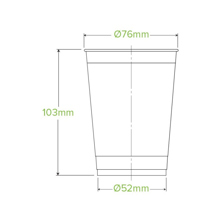 280ml Clear Bioplastic Tall Cup  2000 pcs