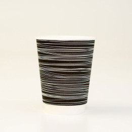 12oz DW Coffee Cup 1000pc- Black Swirl One Lid Fits All
