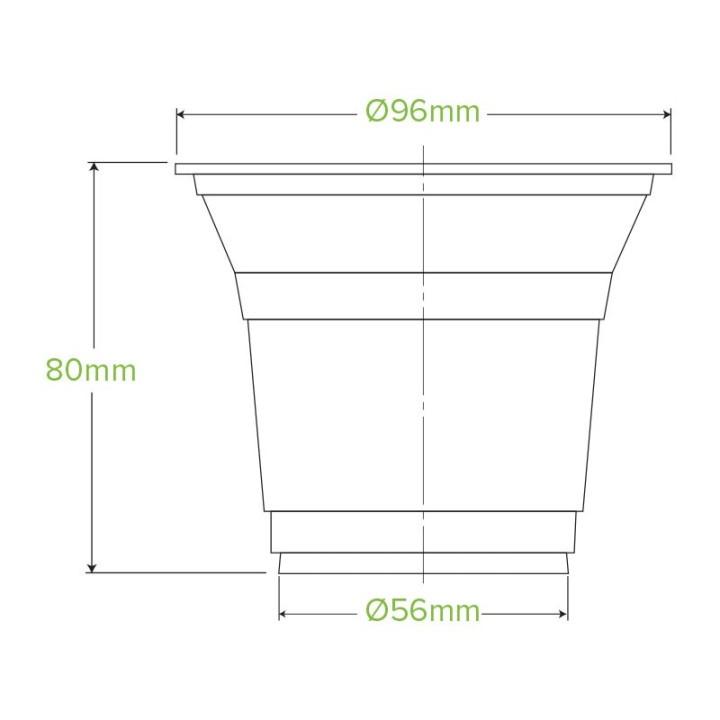 300ml Clear Bioplastic Cup  1000 pcs