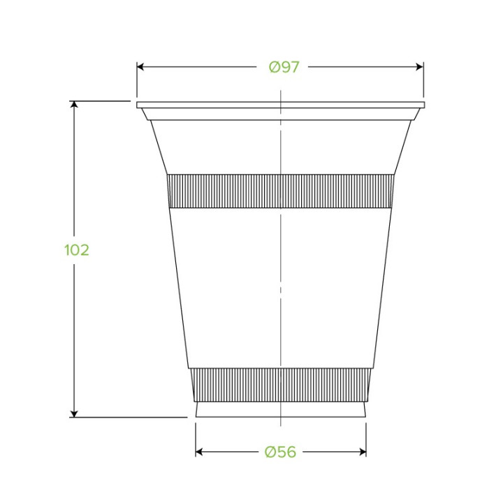 360ml Clear Bioplastic Cup  1000 pcs