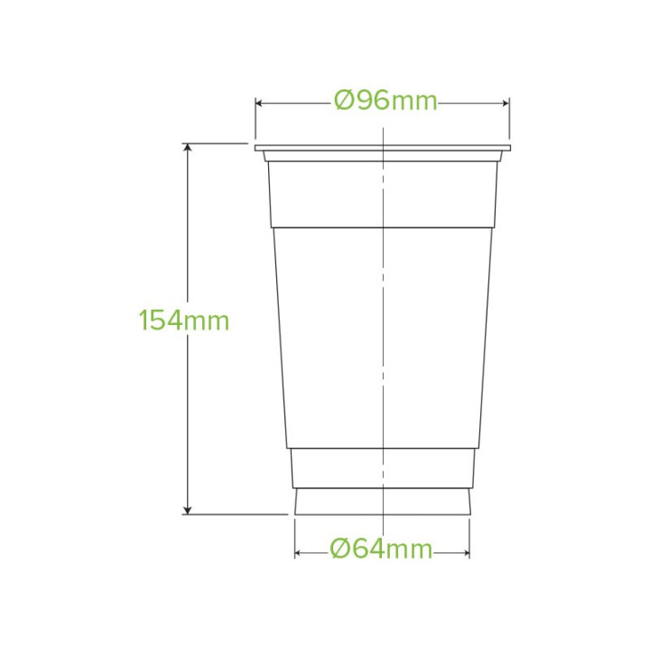 700ml Clear Bioplastic Cup  1000 pcs