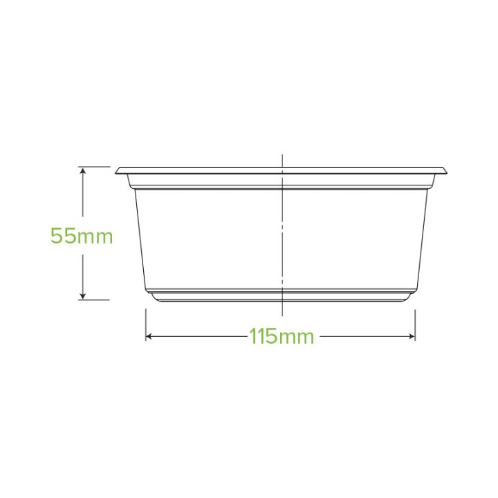 600ml Clear Bioplastic Wide Salad Bowl - 143mm  600 pcs
