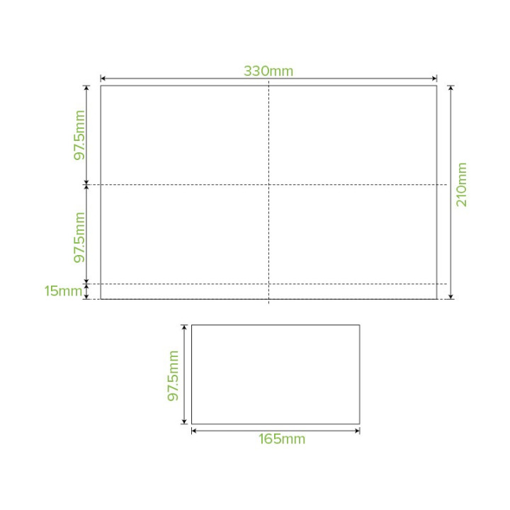 1 PLY Dispenser Bio Napkin White 330x210  6000 pcs