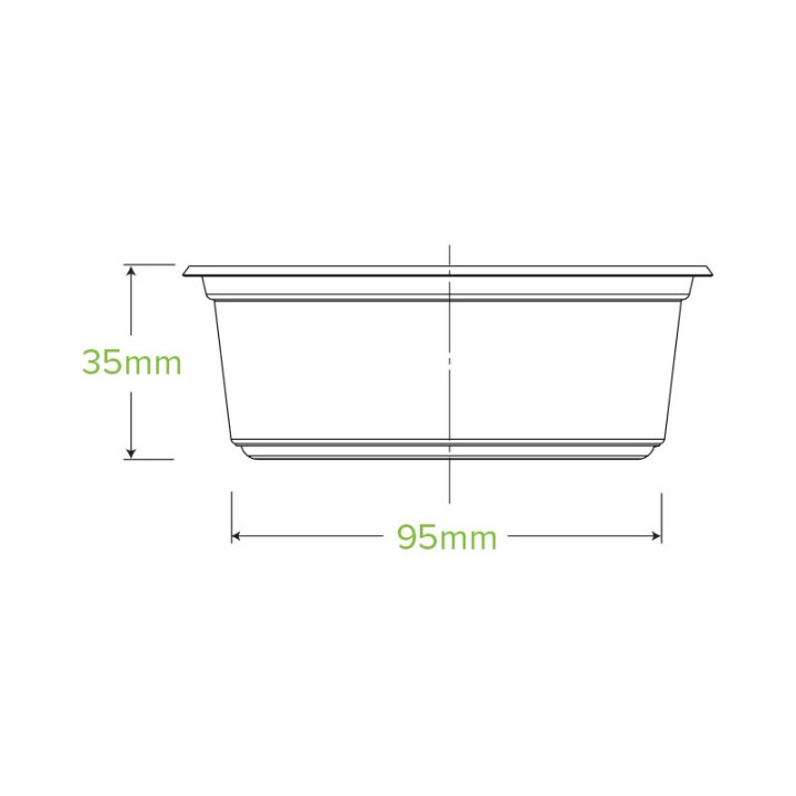 240ml Ingeo Bioplastic Salad/Fruit Bowl Clear Deli Container  500 pcs