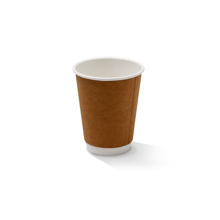 12oz Double Wall Coffee Cup KRAFT PE  500 pcs