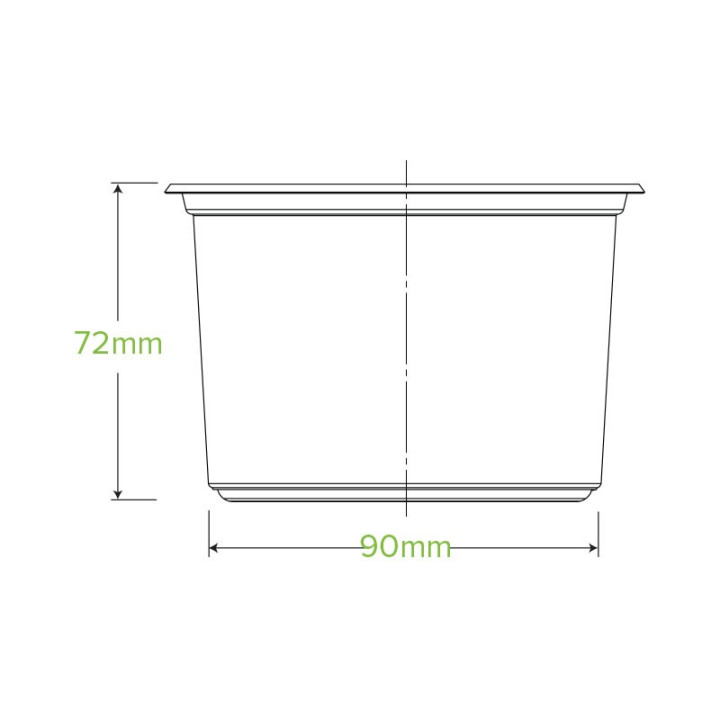 500ml Ingeo Bioplastic Salad/Fruit Bowl Clear Deli Container  500 pcs