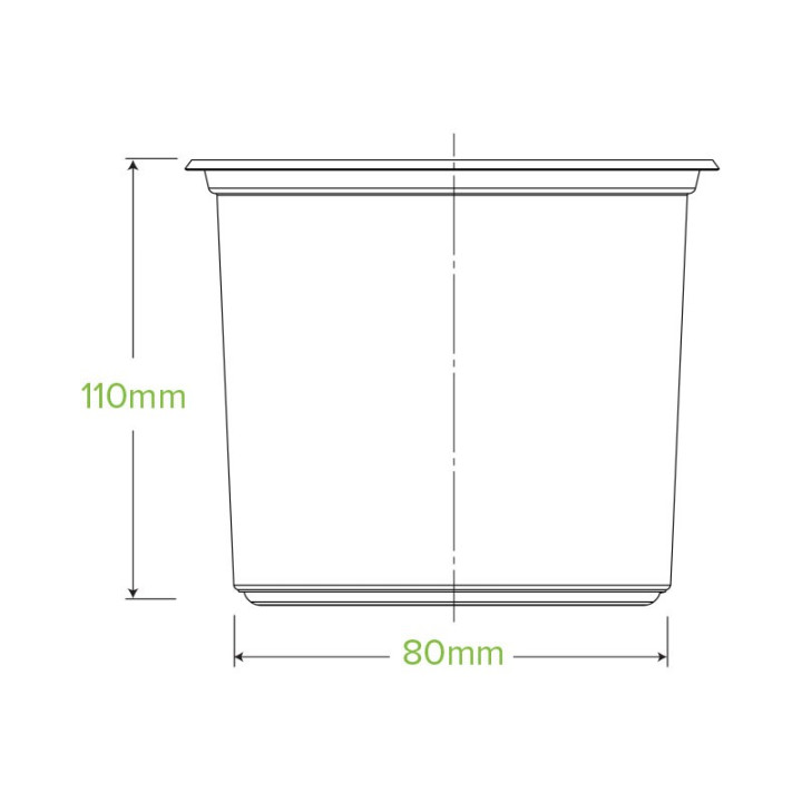 700ml Ingeo Bioplastic Salad/Fruit Bowl Clear Deli Container  500 pcs