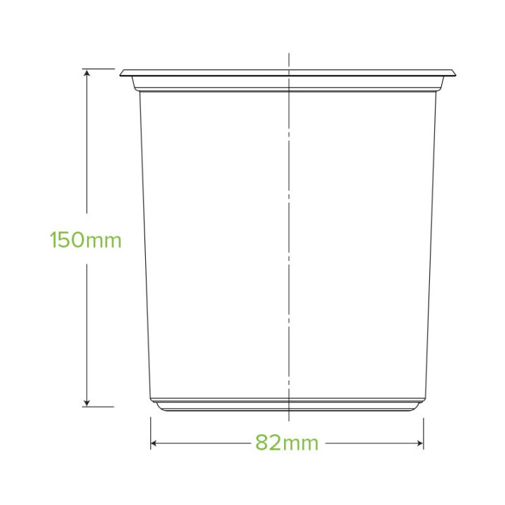 960ml Ingeo Bioplastic Salad/Fruit Bowl Clear Deli Container  500 pcs
