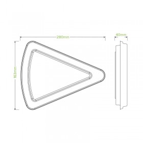 Biodegradable Pancake/Pizza Box - fits a slice of an 18" Pizza Natural  250 pcs