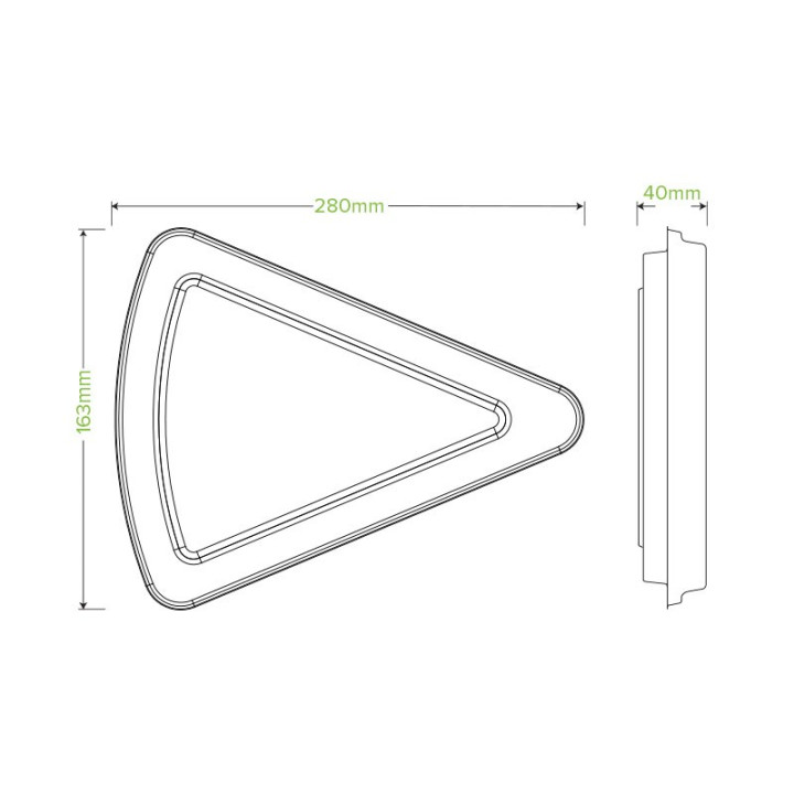 Biodegradable Pancake/Pizza Box - fits a slice of an 18" Pizza Natural  250 pcs