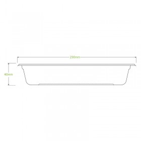 750ml Bio Tray-230x130x40mm - Sugarcane Natural  500 pcs