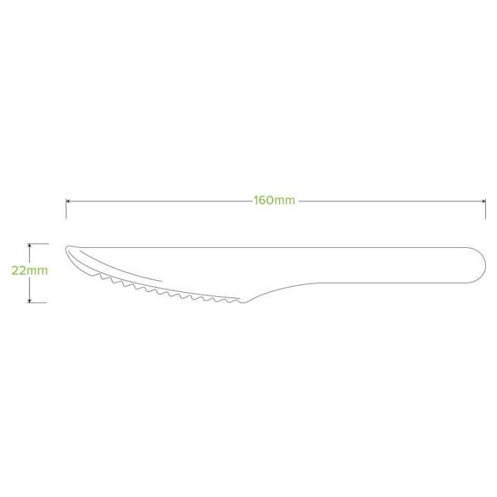 16cm Wooden Knife 160x22mm  1000 pcs