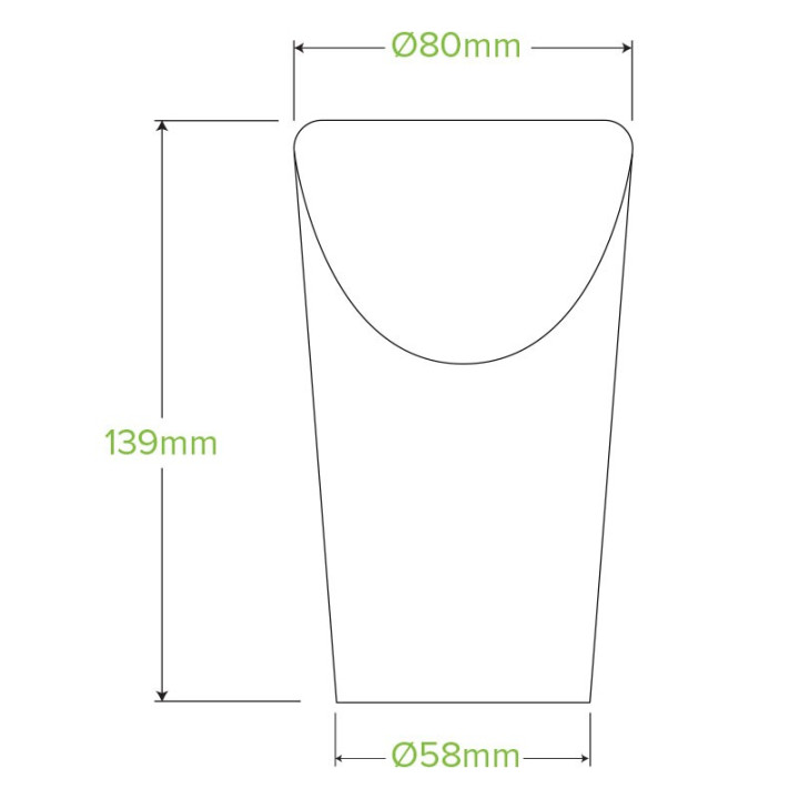 12oz Takeaway Chips Cup used for French Fries and Calamarie